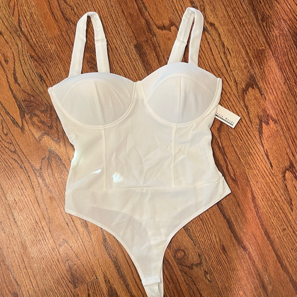 Naked Wardrobe White Bodysuit